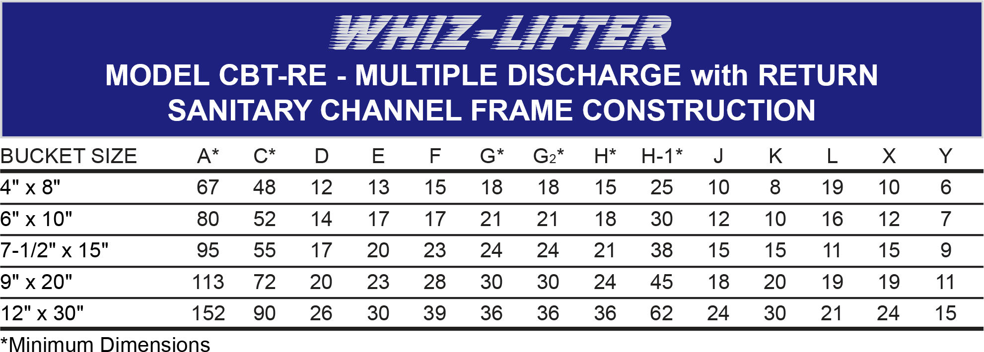 Model CBT-Re Whiz Lifter