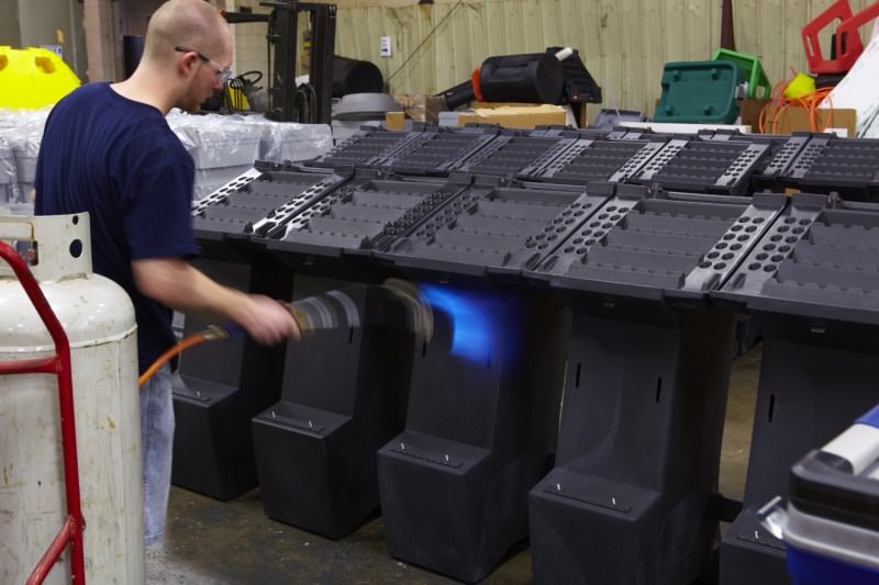 Flame Finishing Rotomold Parts
